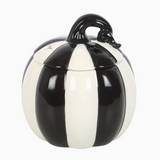Black and White Striped Halloween Pumpkin Oil Burner