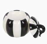 Black and White Striped Halloween Pumpkin Oil Burner