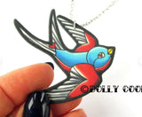 Dolly Cool - Swallow Tattoo Style Necklace