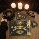 Black Talking Gothic Ouija Board Planchette Coaster Set