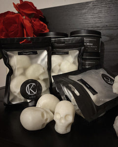 CLEARANCE Large Skull Melts Pk 4 - Candle - Black Raspberry - KC Alchemy
