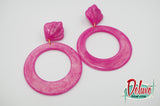 Raspberry Swirl - Large Hoop Earrings