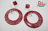 Hot Embers - Large Hoop Earrings