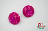 Glitz Pink - 25mm Round top domes