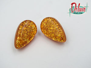 Orange Drops - Tear Drop Earrings