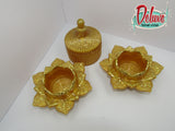 Deluxe Lotus Candle Holders and trinket container