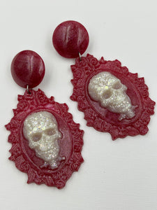 Skull Cameo - Dangle Earrings