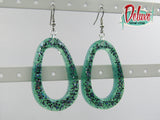 Retro Oval Shaped Dangle earrings