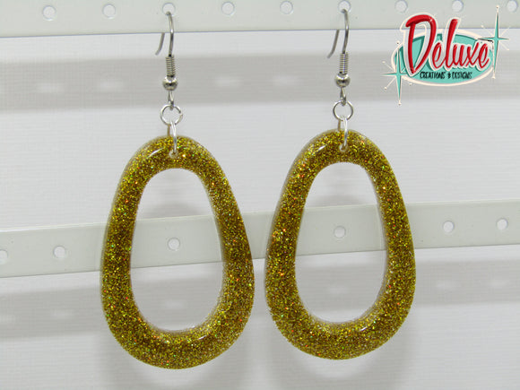 Retro Oval Shaped Dangle earrings