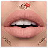 Model Rock - Liquid to Matte - Longwear Lipstick - 24/7 Nude
