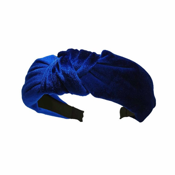 CLEARANCE Catch a Thief - Royal Blue Velvet Turban Headband