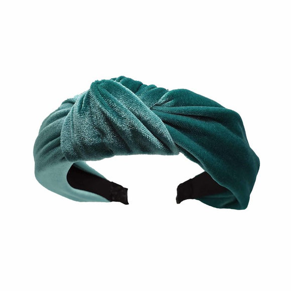 CLEARANCE Catch a Thief - Teal Velvet Turban Headband