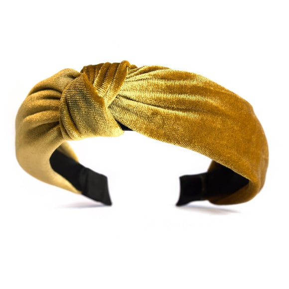 CLEARANCE Catch a Thief - Gold Velvet Turban Headband