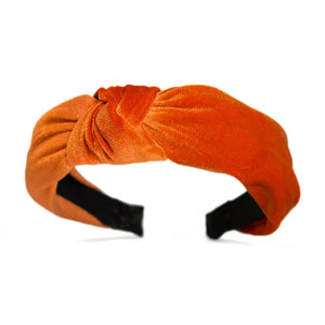 CLEARANCE  Catch a Thief - Orange Velvet Turban Headband