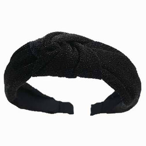 CLEARANCE Catch a Thief - Black Lurex Turban Headband