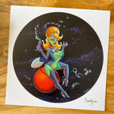 Candy Weil -  Alien Encounter - 8 x 8" Print