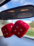 Lucky Fuzzy Dice - Red