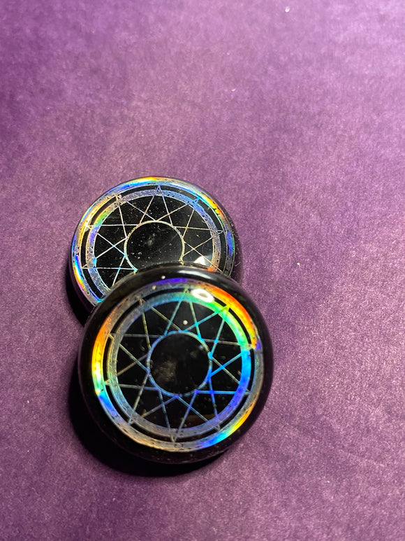 Do you believe in magic - 25mm Flat Top Dome Stud Earrings
