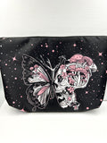 Pink and White Butterfly Make up bag