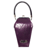 Sourpuss Coffin Sparkle Coffin Purse - Purple