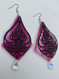 Large Triangular shaped dangle earrings