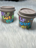 10pce Mini Beauty Blender Sponges in mini coffee cup