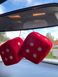 Lucky Fuzzy Dice - Red