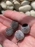 Silver Rhinestone Tyre Valve Cap