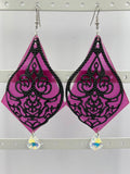 Large Triangular shaped dangle earrings