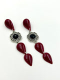 Queen of the night - tear drop Dangle Earrings