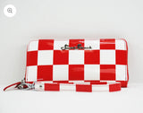 Star Struck Wristlet - Red and White Checkerboard