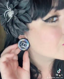 Do you believe in magic - 35mm Flat Top Dome Stud Earrings