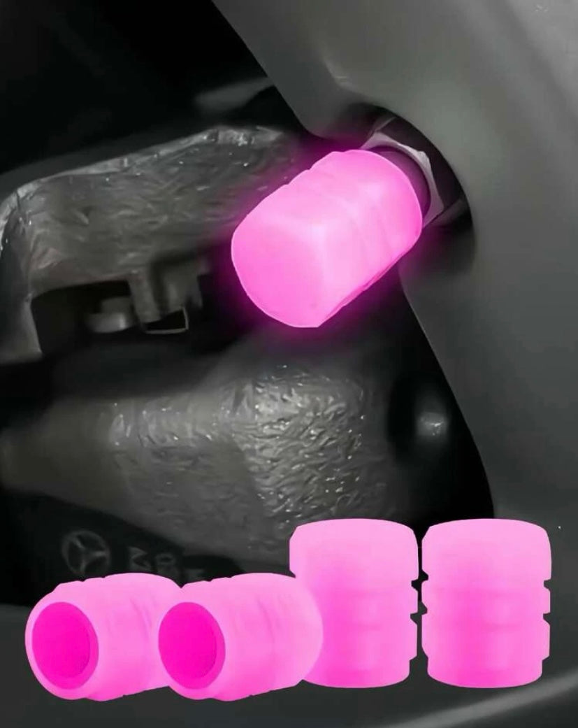 Pink tyre deals valve caps