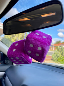 Lucky Fuzzy Dice - Purple