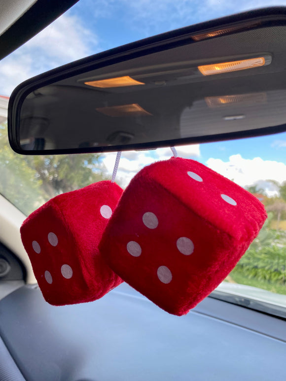 Lucky Fuzzy Dice - Red