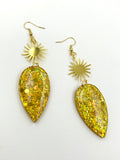 Tear Drop and sun - hook Earrings