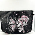 Pink and White Butterfly Make up bag