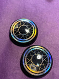 Do you believe in magic - 35mm Flat Top Dome Stud Earrings