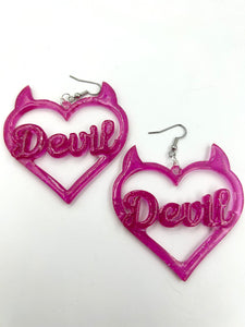 Devil and I - Hook Dangle Earrings