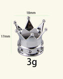 King & Queens Crown Tyre Valve Cap - silver