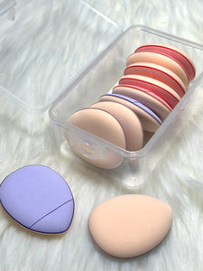 10pce Mini Makeup Puff in storage container