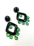 Absinthe - Diamond shaped dangle earrings