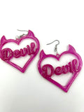 Devil and I - Hook Dangle Earrings