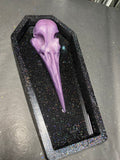 Deluxe Coffin Trinket Tray with skull