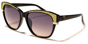 Kleo - Cat Eye Sunglasses - Gold Glitz