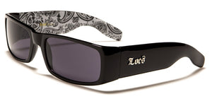 Locs Bandana Print - Sunglasses - White / Black Paisley