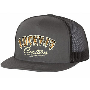 Lucky 13 - Tiger Custom Cap Charcoal / Black