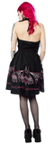 Sourpuss - Ladies Batty Pinstripe Spooksville Dress - XL & XXL ONLY