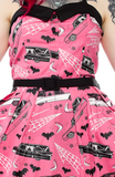 Sourpuss - Ladies Spooksville Death Cab Dress - LARGE ONLY